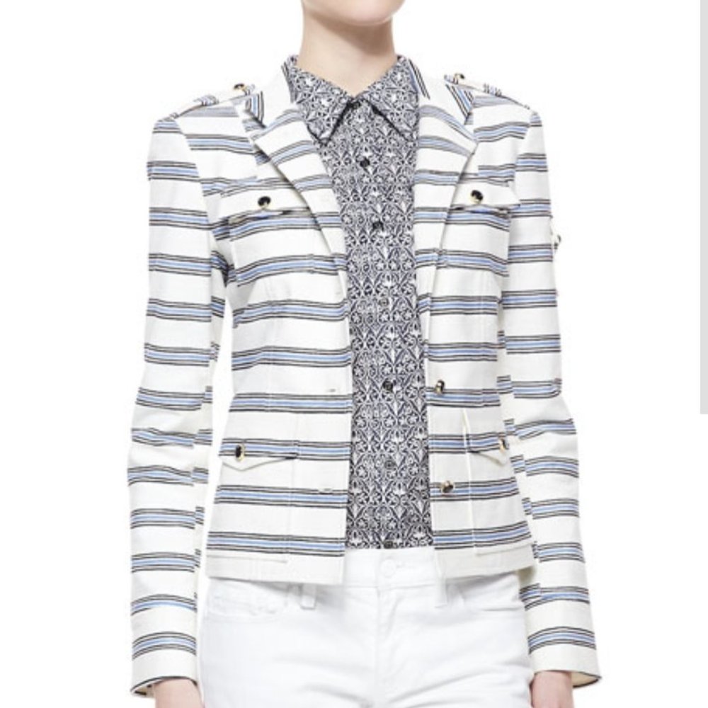 Tory Burch Sergeant Pepper Striped Jacket